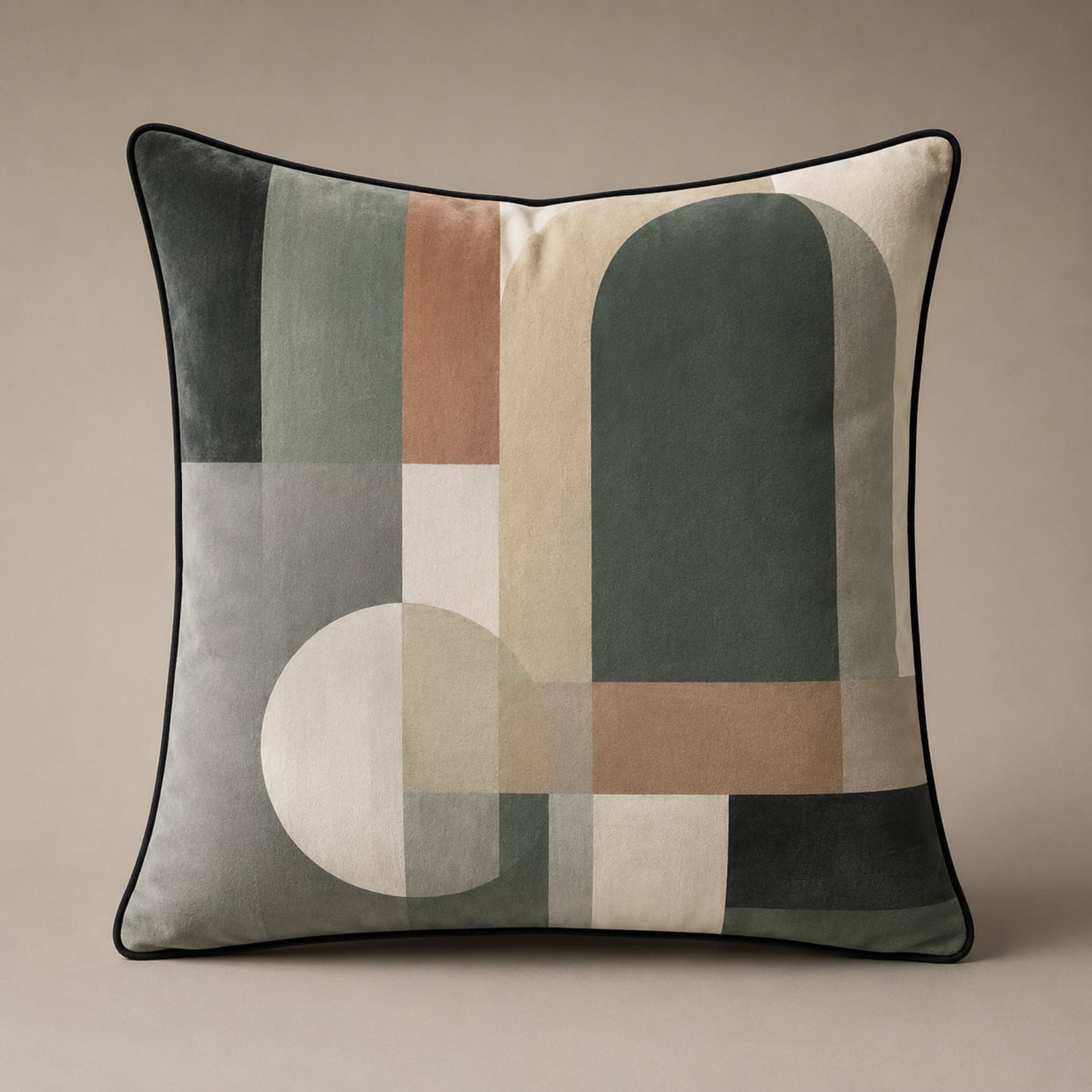 Sage Serenity Velvet Cushion - 60 x 60