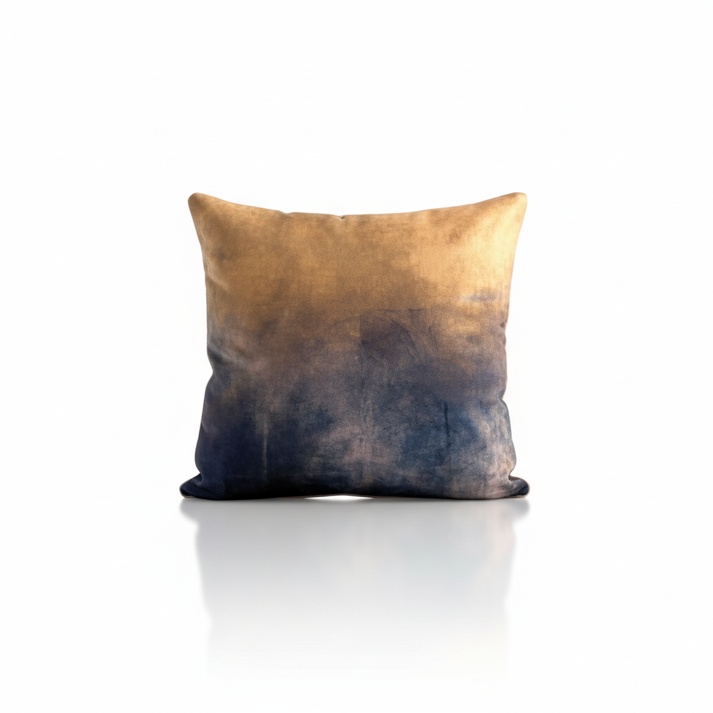 Abstract Espresso Mist Velvet Cushion - 60 x 60