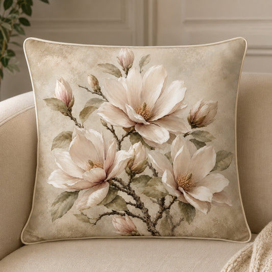 Soft Magnolia Velvet Cushion - 60 x 60
