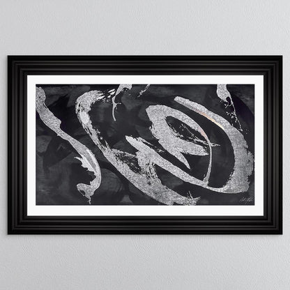 Landscape Abstract Swirls with White Mount Framed Wall Art