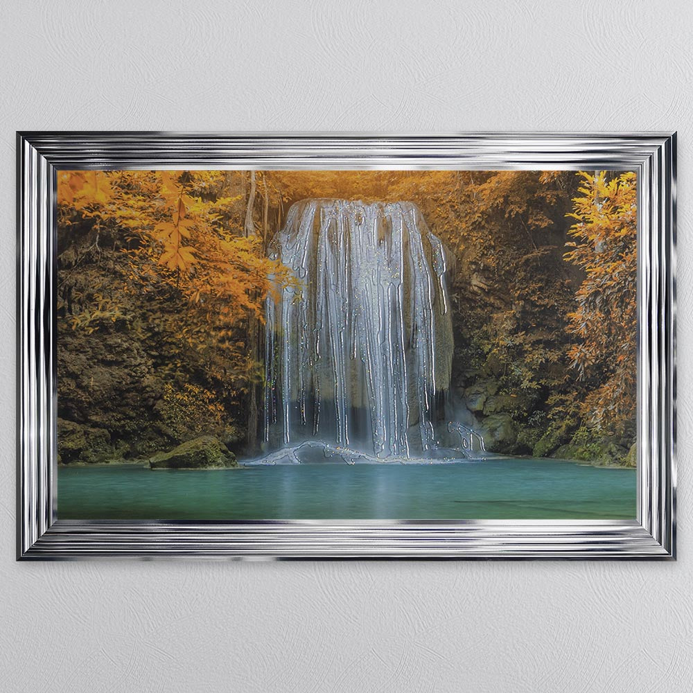 Autumn Waterfull Framed Wall Art