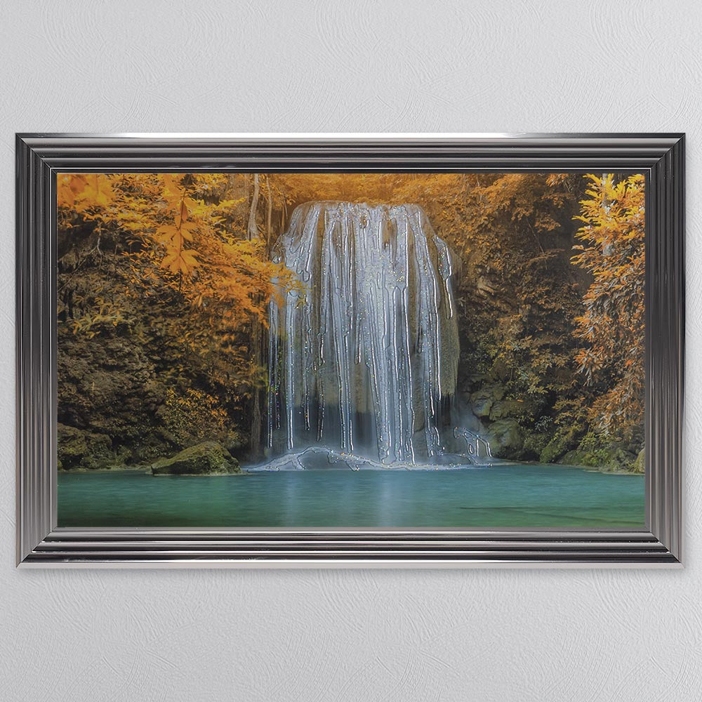 Autumn Waterfull Framed Wall Art