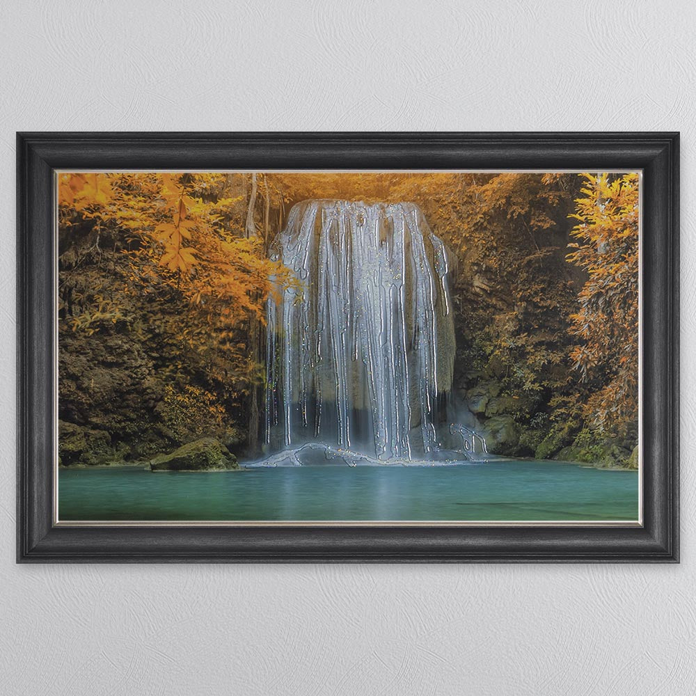 Autumn Waterfull Framed Wall Art