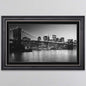 Brooklyn Bridge At Night Framed Wall Art