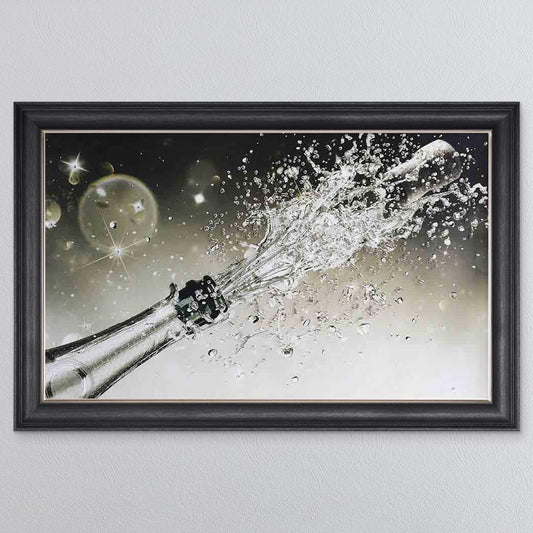 Champagne Bubble Pop Framed Wall Art