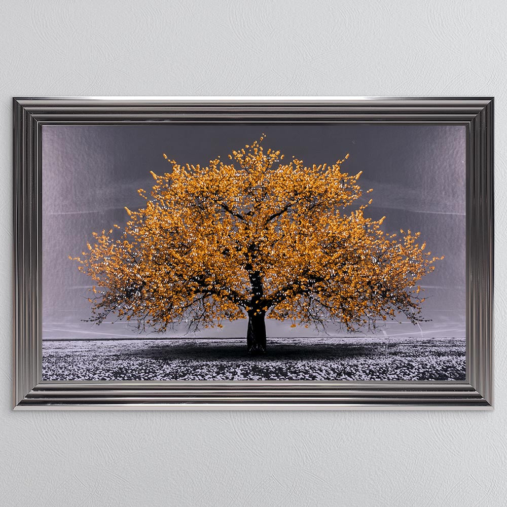 Orange Cherry Tree Framed Wall Art