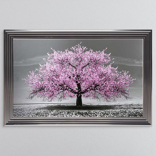 Pink Cherry Tree Framed Wall Art
