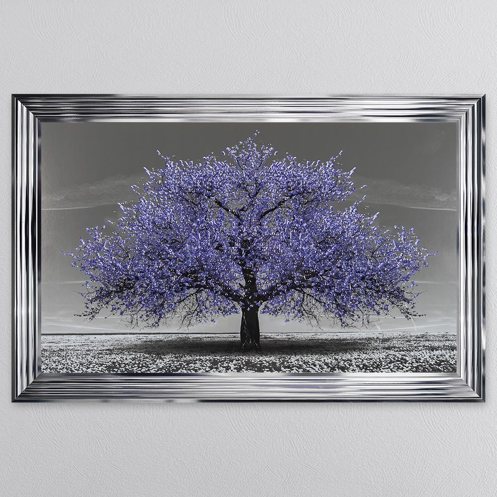 Very Peri Cherry Tree Framed Wall Art