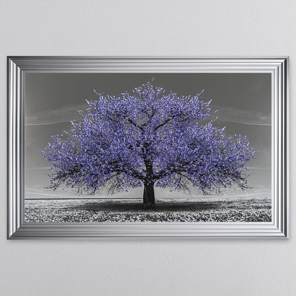Very Peri Cherry Tree Framed Wall Art