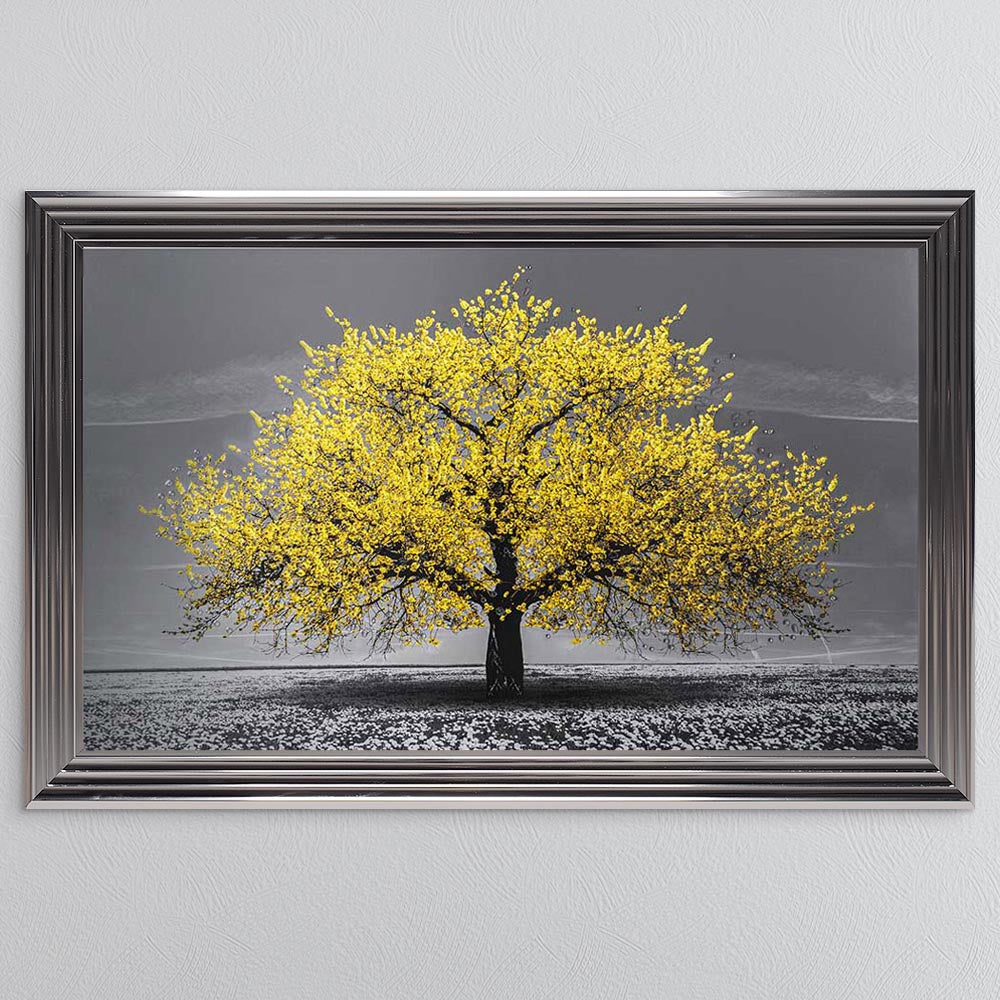 Yellow Cherry Tree Framed Wall Art