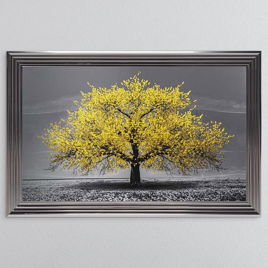 Yellow Cherry Tree Framed Wall Art