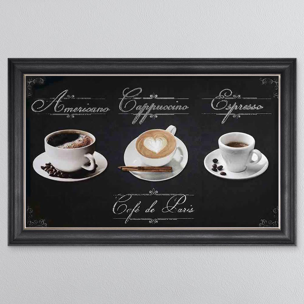 Americano, Cappuccino & Espresso Framed Wall Art