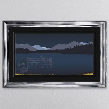 Derwentwater with Black Mount Framed Wall Art