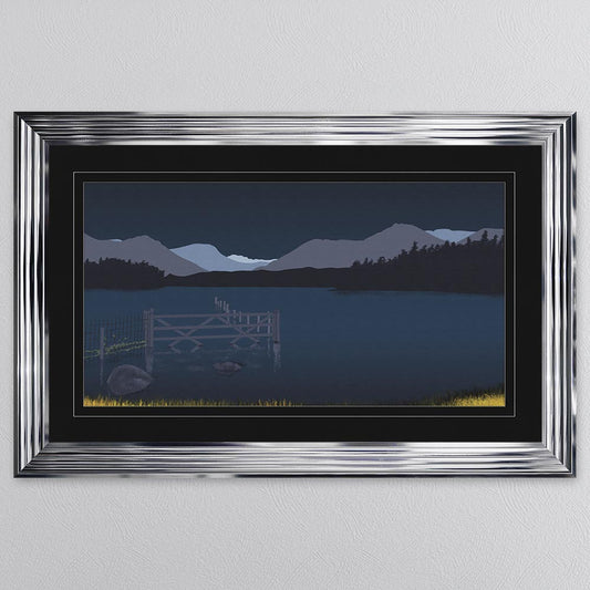 Derwentwater with Black Mount Framed Wall Art