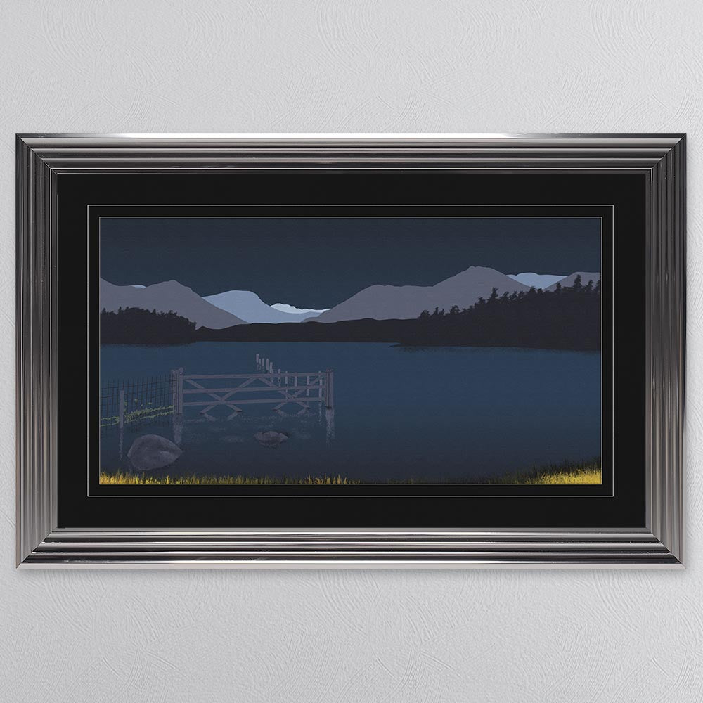Derwentwater with Black Mount Framed Wall Art