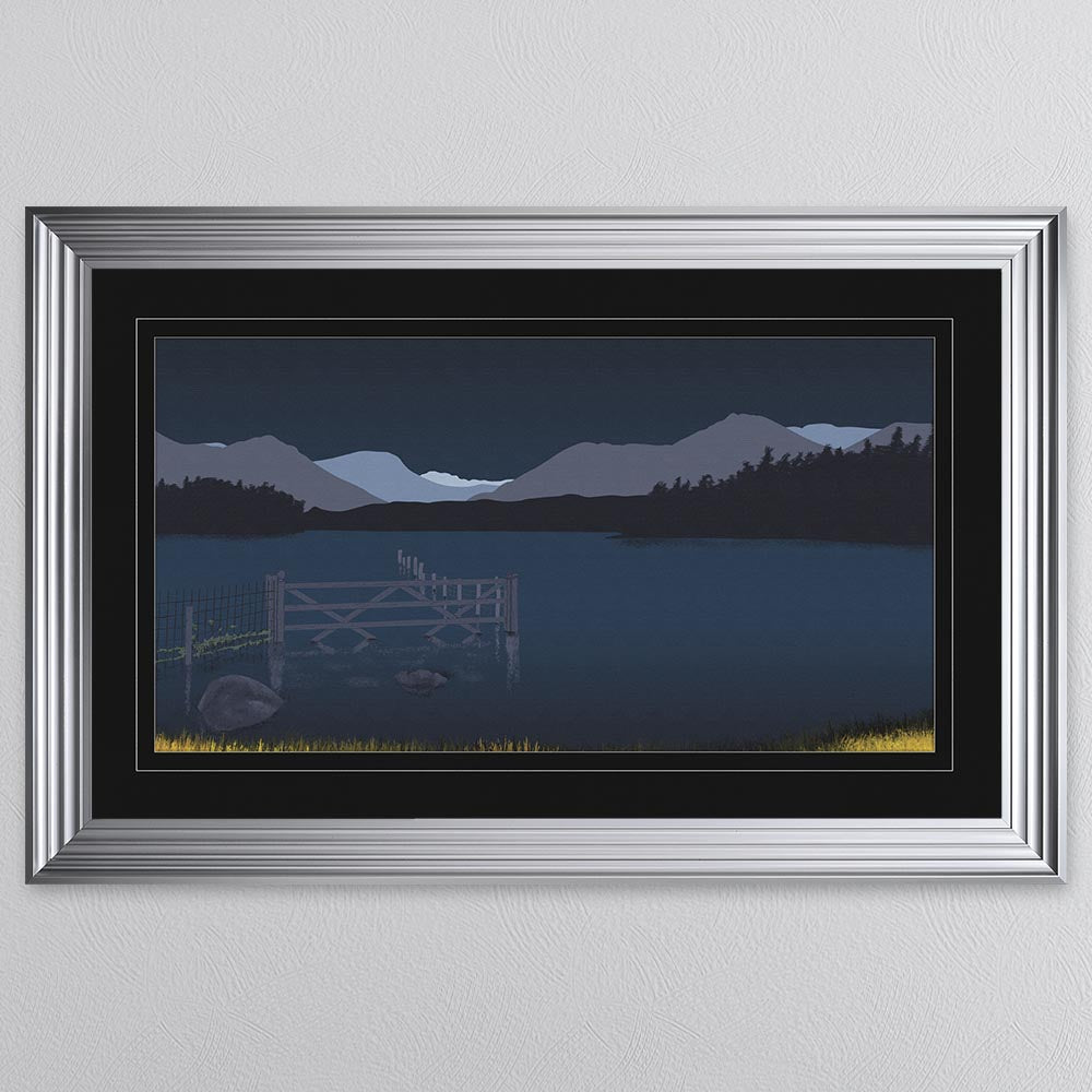 Derwentwater with Black Mount Framed Wall Art