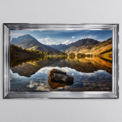 Buttermere Rock Reflections Framed Wall Art