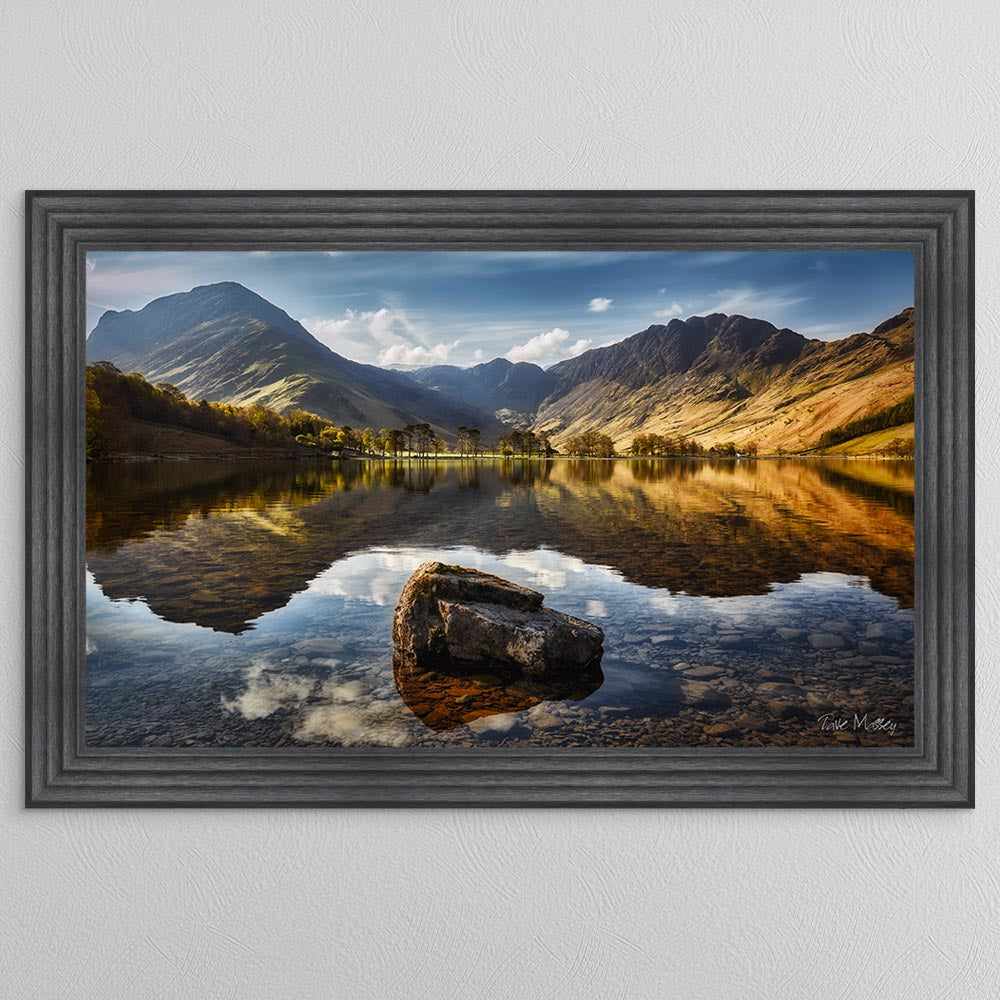 Buttermere Rock Reflections Framed Wall Art