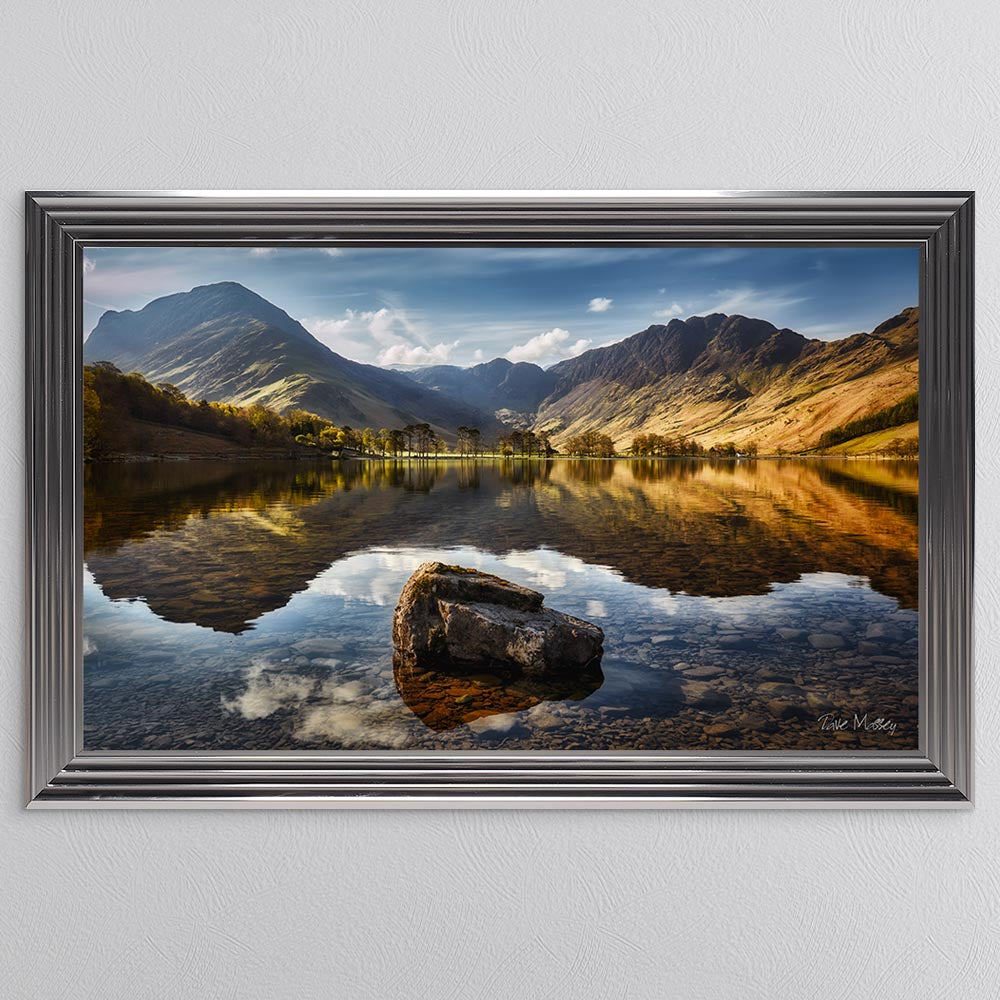 Buttermere Rock Reflections Framed Wall Art