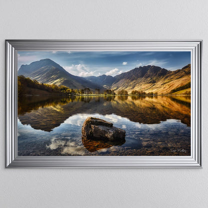 Buttermere Rock Reflections Framed Wall Art