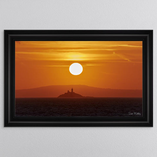 Godrevy Lighthouse Sunrise Framed Wall Art