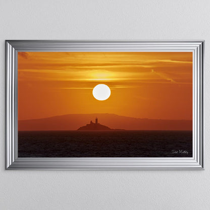 Godrevy Lighthouse Sunrise Framed Wall Art