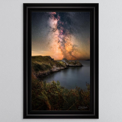 Three Cliffs Bay Milky Way Framed Wall Art
