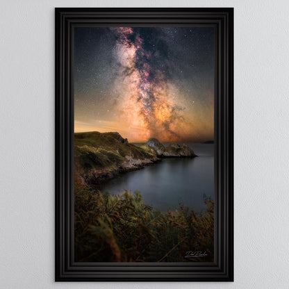 Three Cliffs Bay Milky Way Framed Wall Art