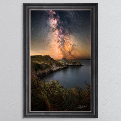 Three Cliffs Bay Milky Way Framed Wall Art