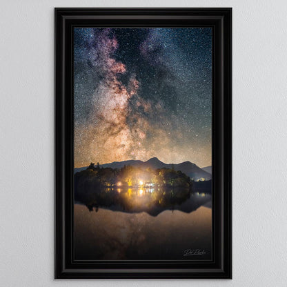 Derwentwater Reflection Milky Way Framed Wall Art
