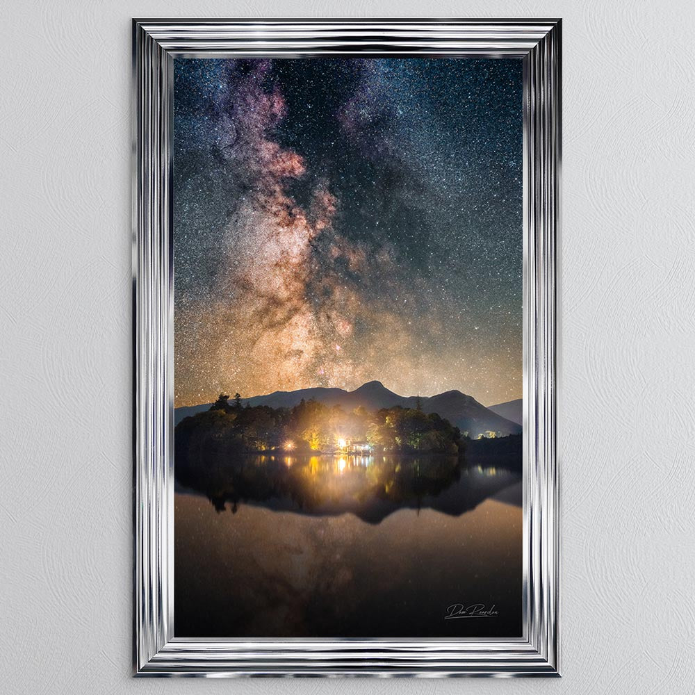 Derwentwater Reflection Milky Way Framed Wall Art