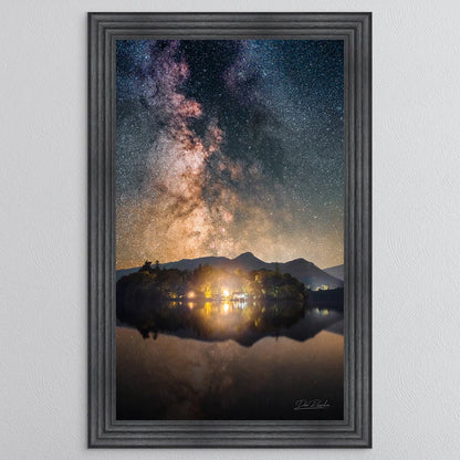 Derwentwater Reflection Milky Way Framed Wall Art