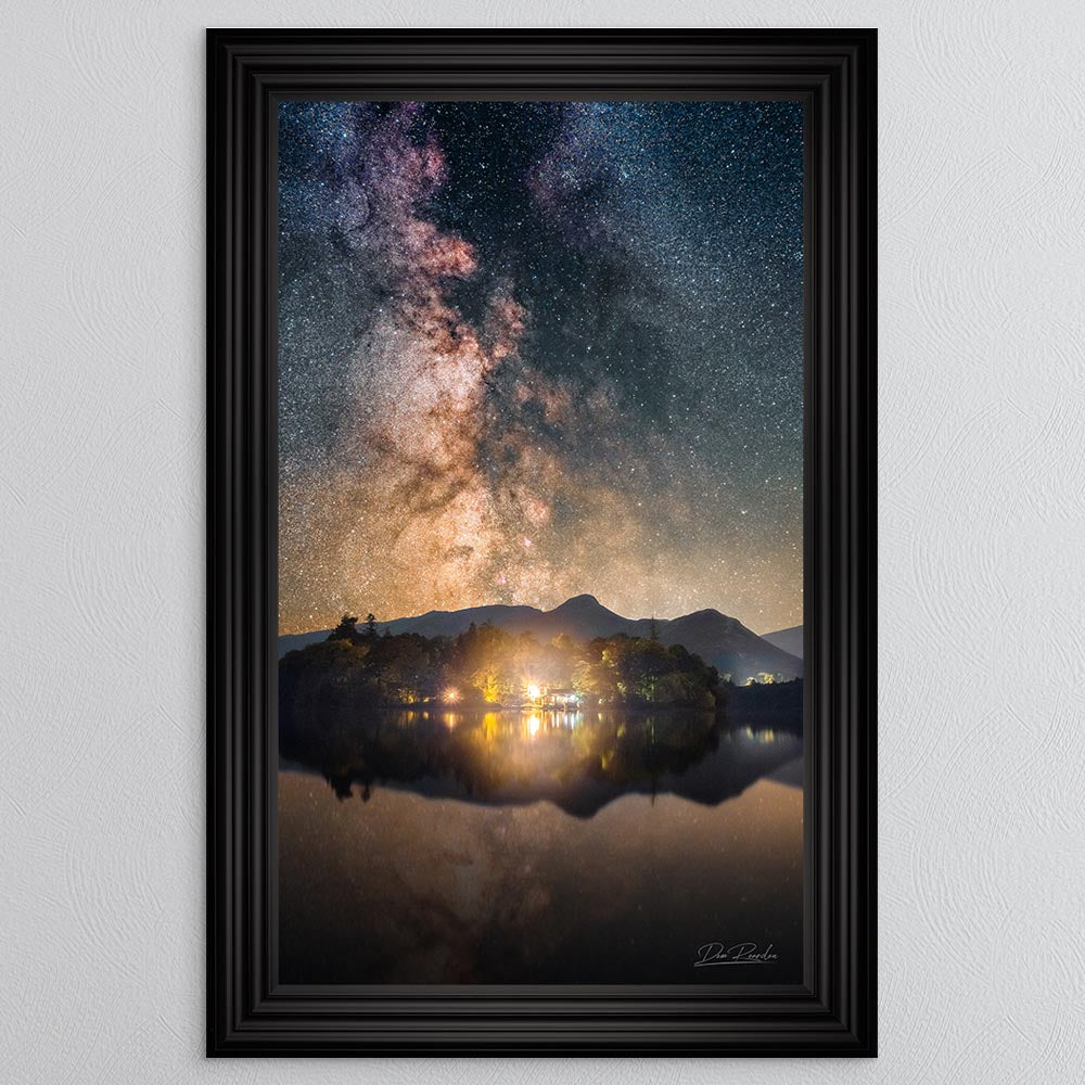 Derwentwater Reflection Milky Way Framed Wall Art