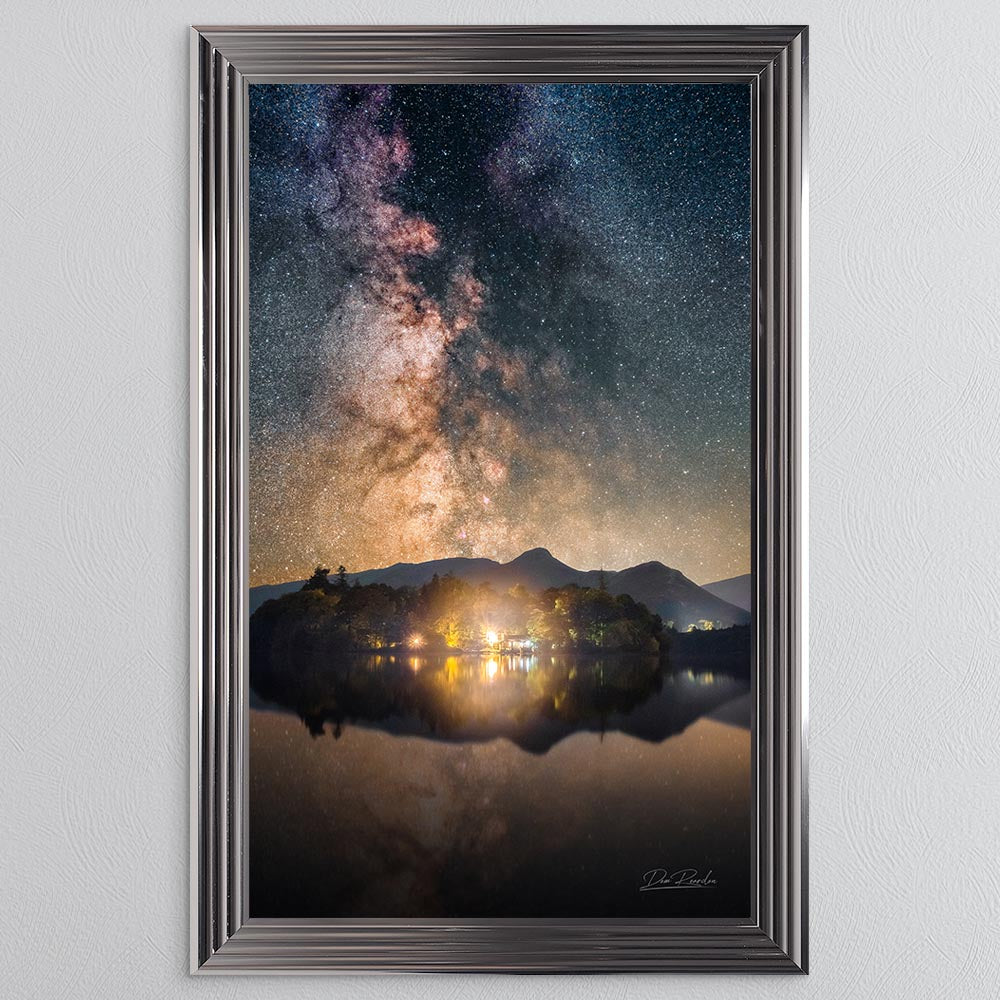 Derwentwater Reflection Milky Way Framed Wall Art