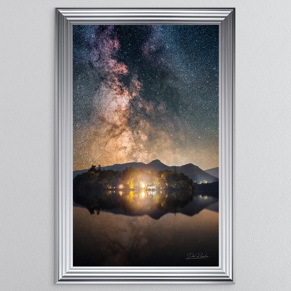 Derwentwater Reflection Milky Way Framed Wall Art