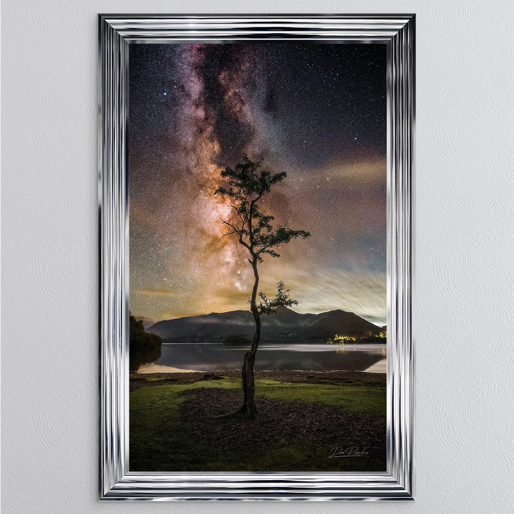 Derwentwater Tree Milky Way Framed Wall Art