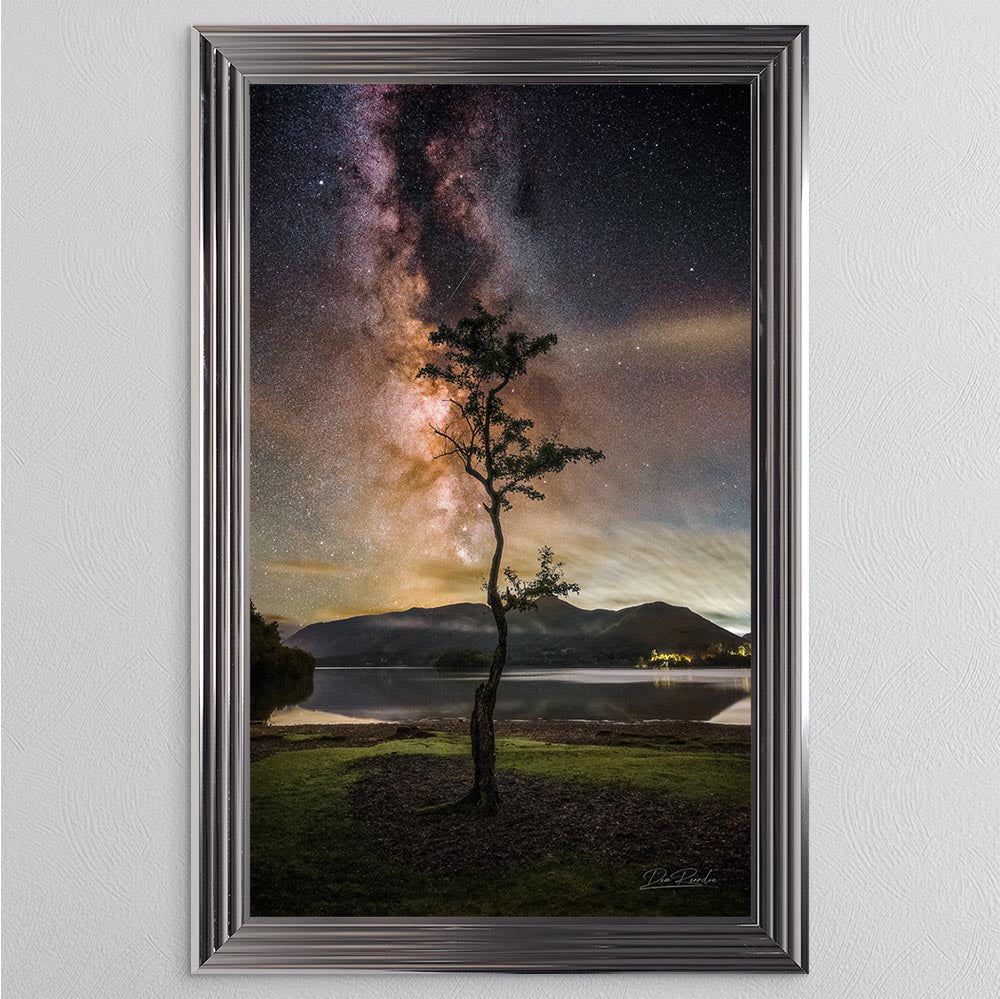 Derwentwater Tree Milky Way Framed Wall Art