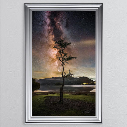Derwentwater Tree Milky Way Framed Wall Art