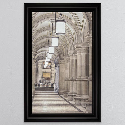Vienna Arcade with Gold Foil Framed Wall Art