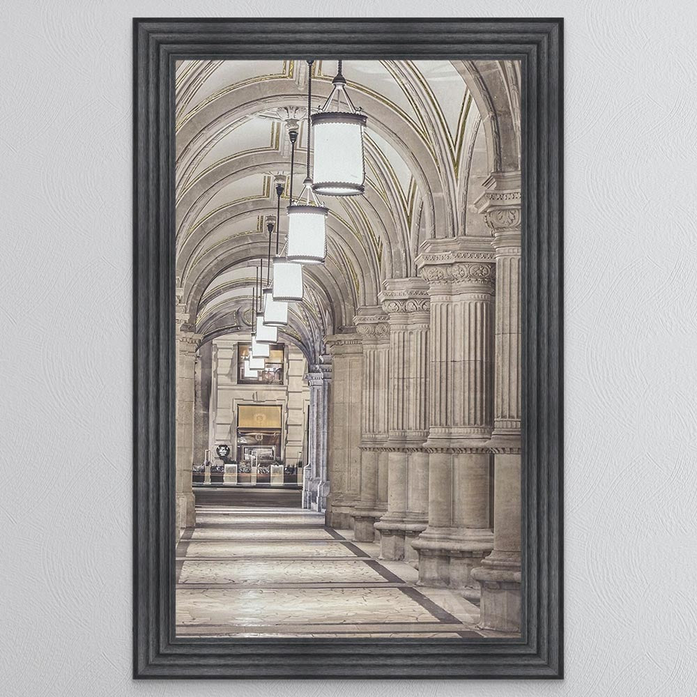 Vienna Arcade with Gold Foil Framed Wall Art