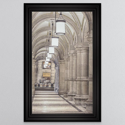Vienna Arcade with Gold Foil Framed Wall Art