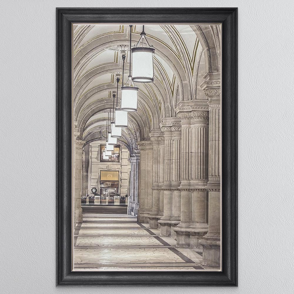 Vienna Arcade with Gold Foil Framed Wall Art