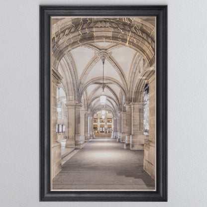 Vienna Walkway with Gold Foil Framed Wall Art