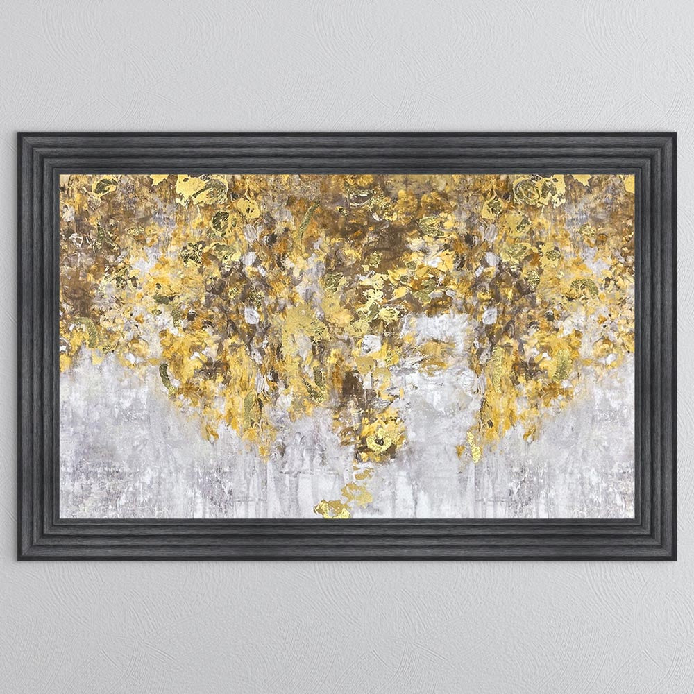 Blooming Gold with Gold Foil Framed Wall Art