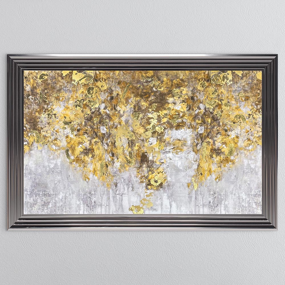 Blooming Gold with Gold Foil Framed Wall Art