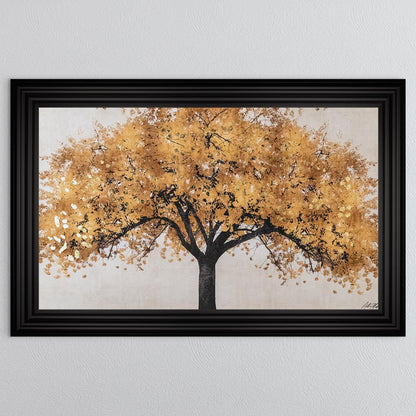 Gold Blossom Tree with Gold foil Framed Wall Art