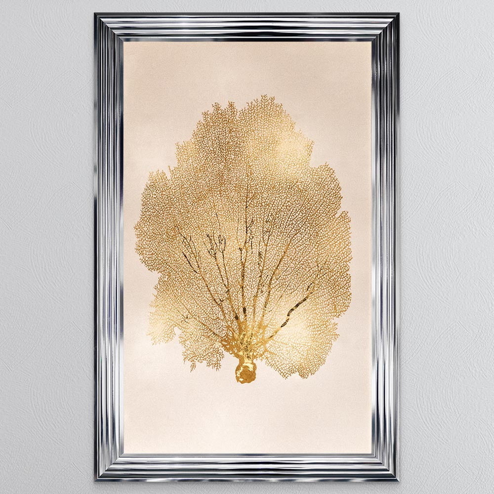 Gold Leaf 1 with Gold Foil Framed Wall Art