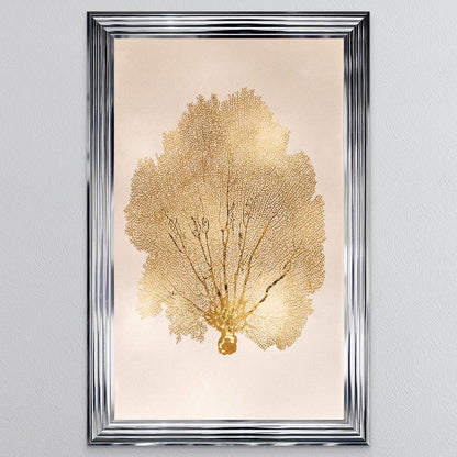 Gold Leaf 1 with Gold Foil Framed Wall Art