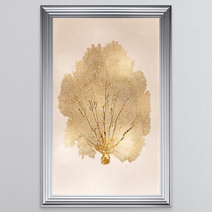 Gold Leaf 1 with Gold Foil Framed Wall Art