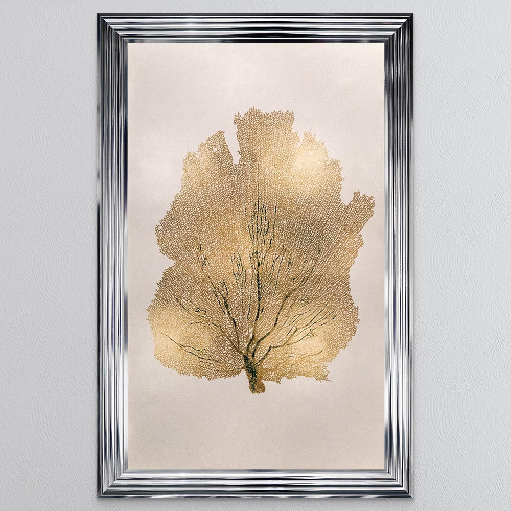 Gold Leaf 2 with Gold Foil Framed Wall Art
